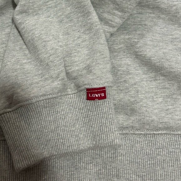 Levi’s Men’s Plus Size Grey Signature Red Tab Crewneck Sweater - Picture 3 of 10